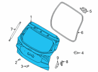 OEM Kia Seltos Panel Assembly-Tail Gate Diagram - 72800Q5030