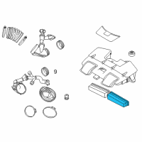 OEM 2012 BMW X5 Air Filter Element, Left Diagram - 13-71-7-589-642