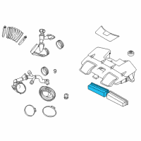 OEM 2012 BMW X5 Air Filter Element, Right Diagram - 13-71-7-589-641