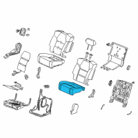 OEM 2012 Acura MDX Pad, Passenger Side Middle Seat Cushion Diagram - 81332-STX-A01