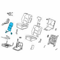 OEM 2012 Acura MDX Heater, Middle Seat-Back Diagram - 81324-STX-A21