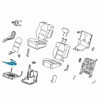 OEM 2012 Acura MDX Heater, Middle Seat Cushion Diagram - 81334-STX-A21