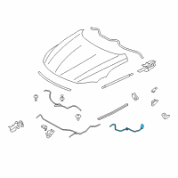 OEM 2012 BMW Z4 Engine Hood Mechanism Diagram - 51-23-7-191-517