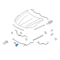 OEM BMW Z4 Hood Lock, Left Diagram - 51-23-7-002-907