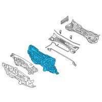 OEM 2019 Hyundai Santa Fe XL Pad Assembly-Isolation Dash Panel Diagram - 84120-B8000