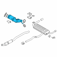 OEM BMW X1 Catalytic Converter Diagram - 18-32-7-634-634