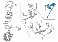 OEM 2021 Ford F-150 Battery Cables Diagram - ML3Z14301AA
