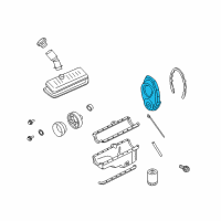 OEM 1995 GMC Sonoma Cover Kit, Engine Front Diagram - 89017261