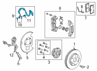 OEM 2021 GMC Yukon XL Brake Hose Diagram - 84956405