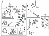 OEM Jeep Gladiator Bearing-Drive Pinion Diagram - 68400363AA