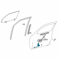 OEM Pontiac Vibe FRONT Side Door Window Regulator MOTOR Diagram - 19184250