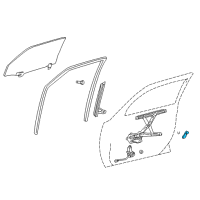 OEM 2005 Pontiac Vibe Handle, Front Side Door Window Regulator *Gray Diagram - 88971432