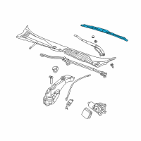 OEM 2003 Cadillac DeVille Wiper Blade Diagram - 25670415