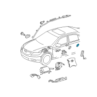 OEM 2012 Toyota RAV4 Side Sensor Diagram - 89831-06020