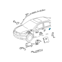 OEM 2007 Toyota Camry Side Sensor Diagram - 89831-06020