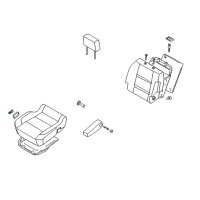 OEM 2011 Nissan Titan Knob-Switch, Front Seat Slide RH Diagram - 87012-ZQ00A