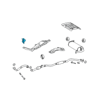 OEM Pontiac Vibe Bracket, Exhaust Pipe Hanger Diagram - 88975839