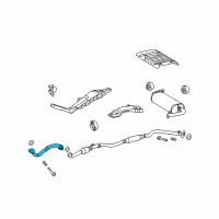 OEM Pontiac Vibe Exhaust Manifold Pipe Diagram - 88975824