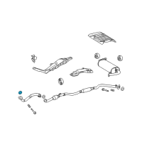 OEM Pontiac Vibe Seal, Exhaust Manifold Pipe Diagram - 19184263