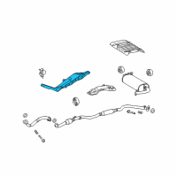 OEM Pontiac Vibe Shield, Catalytic Converter Heat Diagram - 19184742