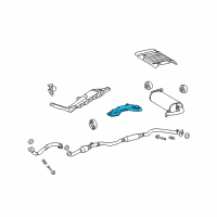 OEM Pontiac Vibe Shield, Exhaust Pipe Heat Diagram - 19184743