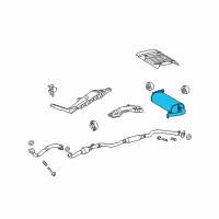 OEM 2009 Pontiac Vibe Muffler & Pipe Diagram - 88975832