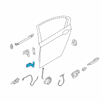 OEM BMW 750Li Hinge, Rear Door, Lower, Right Diagram - 41-00-7-203-990