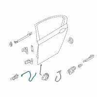 OEM 2014 BMW ActiveHybrid 7 Rear Door Handle Bowden Cable Diagram - 51-22-7-138-403