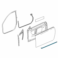 OEM Cadillac ATS Lower Weatherstrip Diagram - 22820148