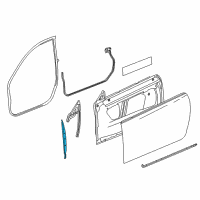 OEM 2017 Cadillac ATS Front Weatherstrip Diagram - 22820133