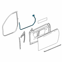 OEM 2016 Cadillac ATS Door Weatherstrip Diagram - 23230509