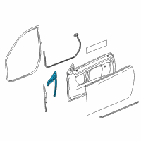 OEM Cadillac ATS Front Weatherstrip Diagram - 23229375