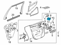 OEM 2022 Chevrolet Suburban Window Switch Diagram - 84567042