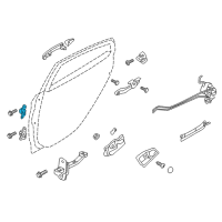 OEM 2012 Hyundai Accent Hinge Assembly-Rear Door Upper, RH Diagram - 79340-0X000