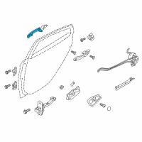 OEM 2013 Hyundai Accent Door Handle Assembly, Exterior, Right Diagram - 82661-1R050