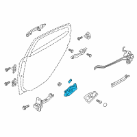 OEM 2015 Hyundai Accent Rear Interior Door Handle Assembly, Right Diagram - 83620-1R000-RDR
