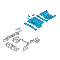 OEM 2018 Kia Cadenza Panel Assembly-Rear Floor Front Diagram - 65510F6000