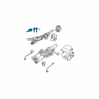 OEM 2004 Lexus GX470 Cylinder & Key Set, Ignition Switch Lock Diagram - 69057-0E011