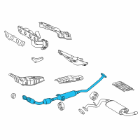 OEM 2003 Pontiac Vibe Converter & Pipe Diagram - 19205433