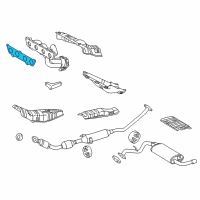 OEM 2006 Pontiac Vibe Gasket, Exhaust Manifold Diagram - 88972991