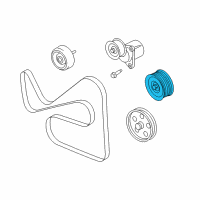OEM 2005 Mercury Mariner Serpentine Idler Pulley Diagram - 2N1Z-8678-BD