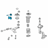 OEM Lexus CT200h Front Lower Ball Joint Assembly, Left Diagram - 43330-49185