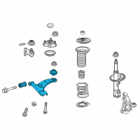 OEM 2014 Lexus CT200h Front Suspension Lower Control Arm Sub-Assembly, No.1 Left Diagram - 48069-47050