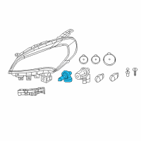 OEM 2020 Ram ProMaster City Headlamp Bulb Diagram - 68282227AA