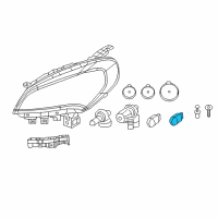 OEM 2021 Ram ProMaster City Headlamp Bulb Diagram - 68285005AA