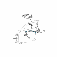 OEM Toyota Lock Cable Diagram - 69750-35010