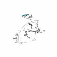 OEM 2008 Toyota 4Runner Handle, Outside Diagram - 69211-28070-E7