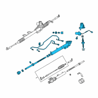 OEM Infiniti Q45 Power Steering Gear Assembly Diagram - 49200-AR210