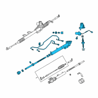 OEM 2002 Infiniti Q45 Power Steering Gear Assembly Diagram - 49200-AR210