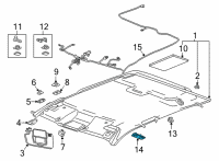 OEM 2020 GMC Sierra 2500 HD Dome Lamp Assembly Diagram - 84280792